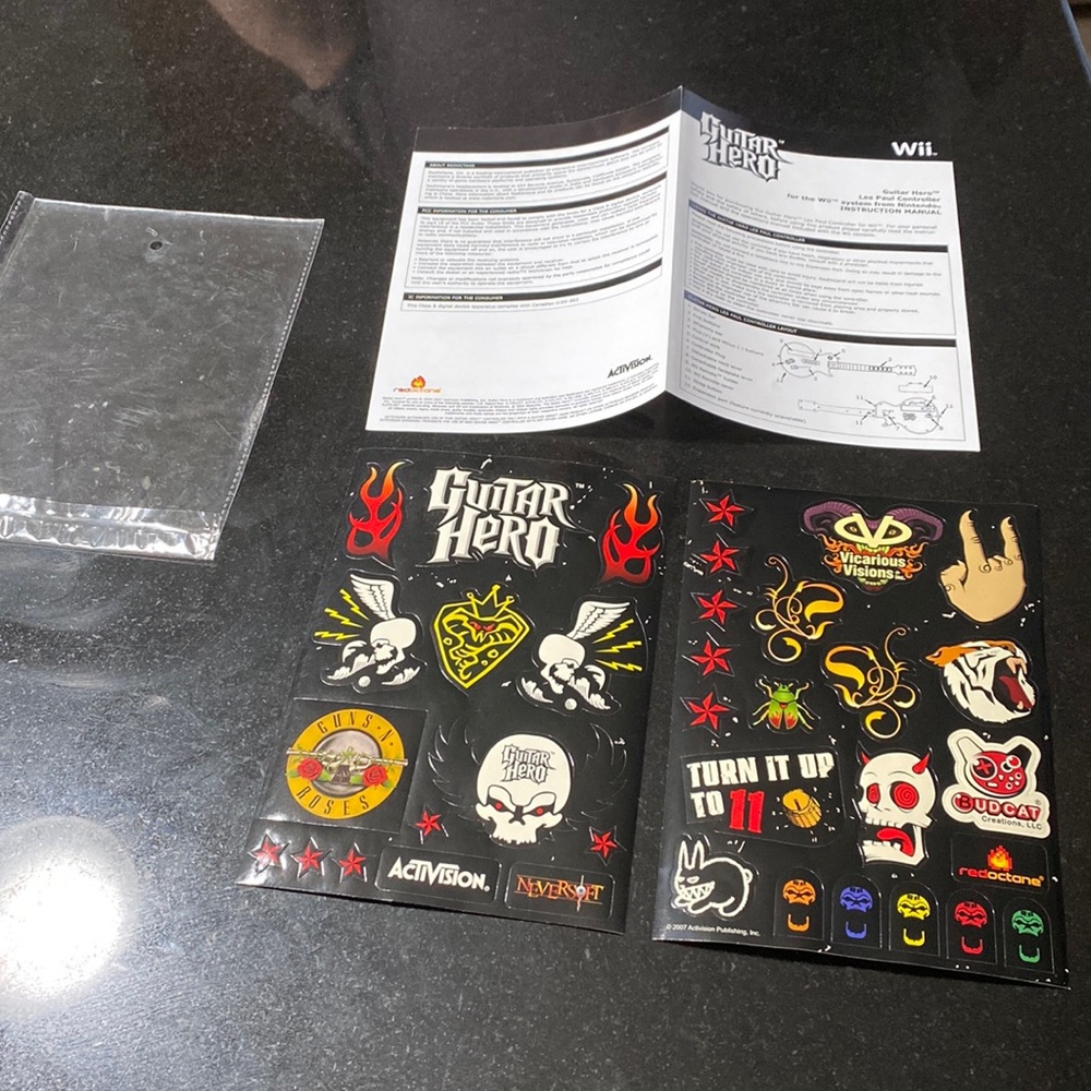 Guns and roses guitar hero sticker pack brand new by activision